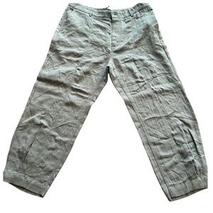 Zara Olive Green Cropped Trousers – Size L – NWOT